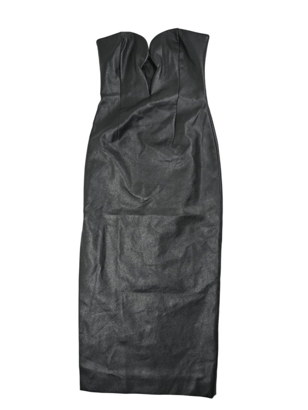 Bardot Eleni Vegan Leather Midi Dress In Black